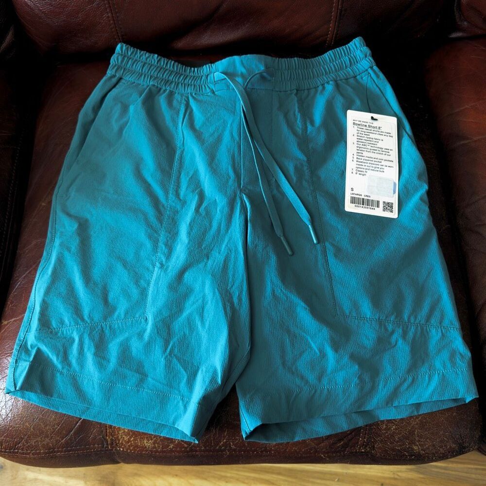 NWT Lululemon (S) Bowline Short Stretch 8” Inseam Crest Blue Men's Sz Small